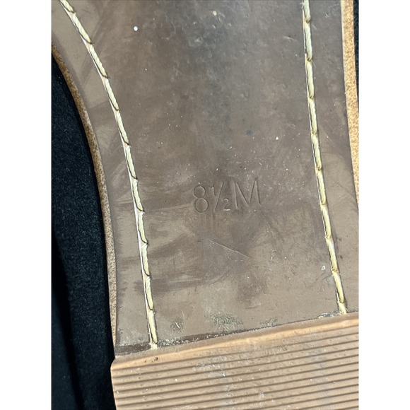 LATIGO Womens UNITY Embellished Black Gold Flats 8.5 M Boho Festival Retro Comfy - Picture 13 of 15